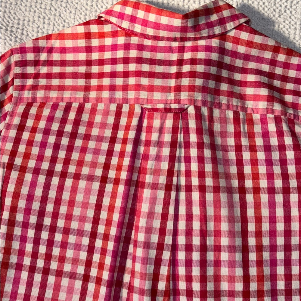 Vineyard Vines Red & Pink Plaid Button Down Shirt, Cashmere Cotton, Size 00, EUC - Picture 11 of 12